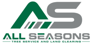 A logo of all seasons service and land clearing